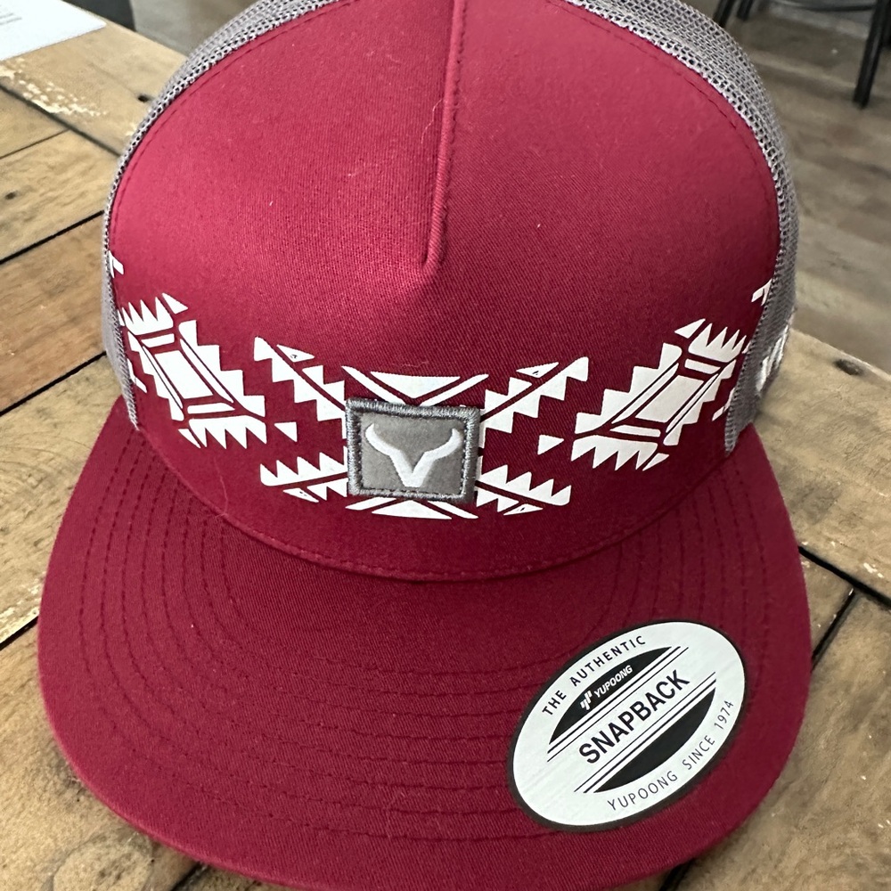 Vexil Brand Maroon and Gray Patterned Cap